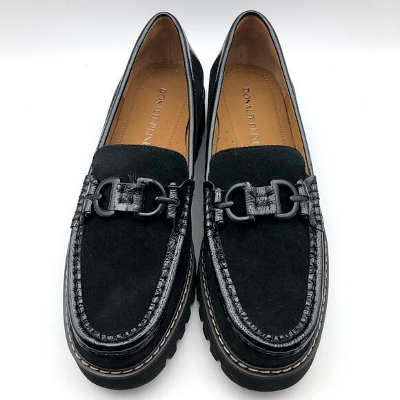DONALD PLINER Women's Helio Loafer Size 7.5 Black Calf Suede NIB - Picture 7 of 12